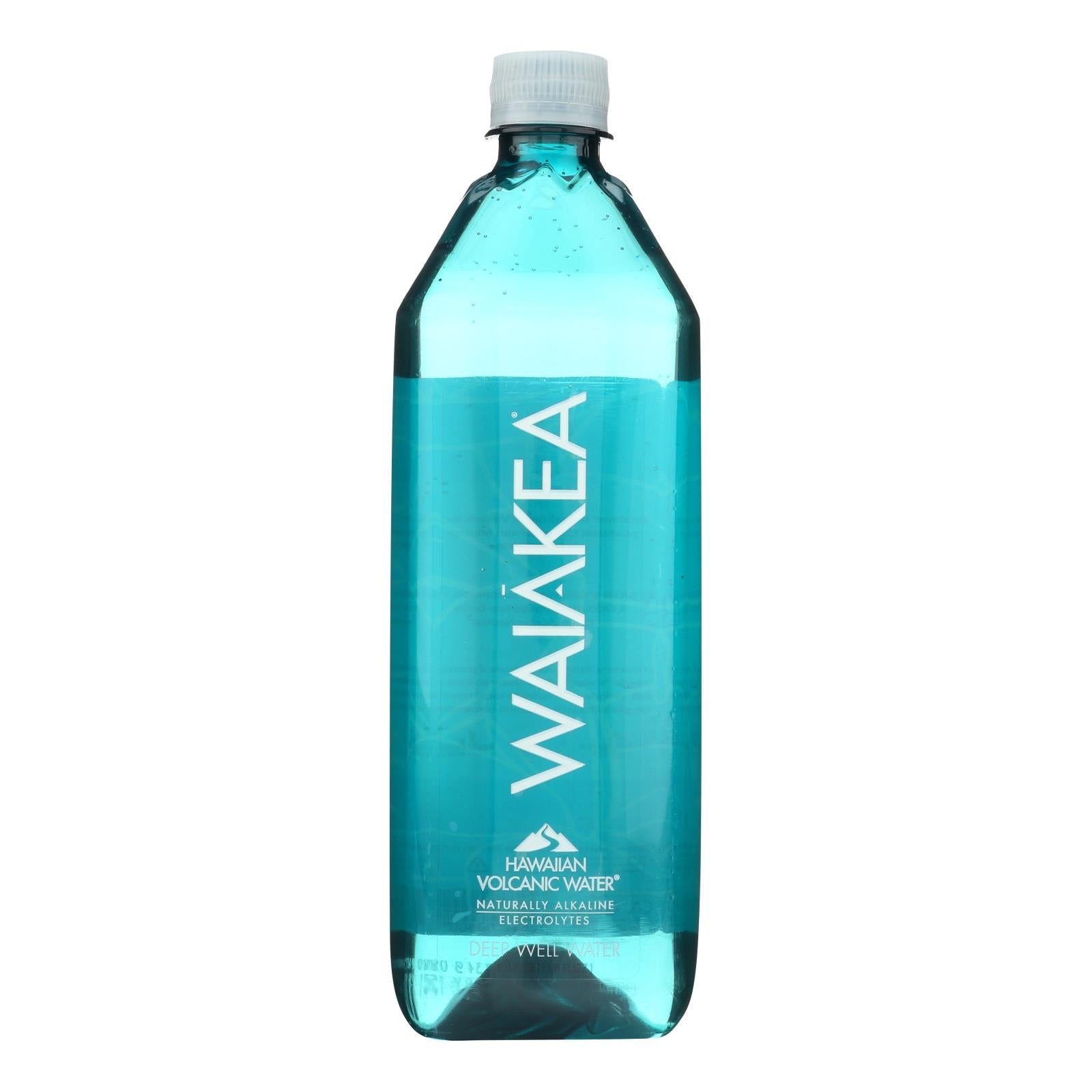 Waiakea Naturally Alkaline Hawaiian Volcanic Bottled Water  - Case Of 12 - 33.8 Fz - GreatEagleInc
