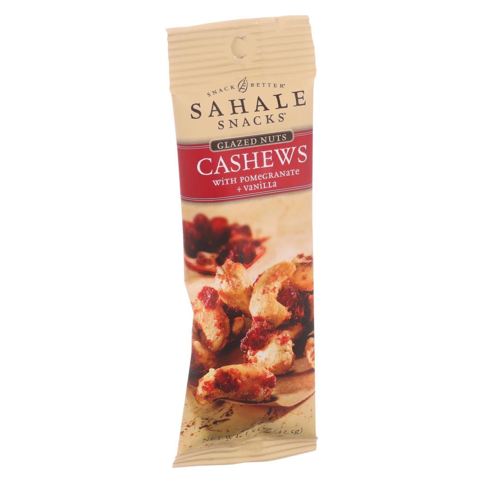 Sahale Snacks Glazed Nuts - Cashews With Pomegranate And Vanilla - 1.5 Oz - Case Of 9 - GreatEagleInc
