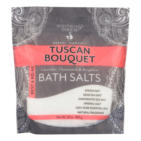 Soothing Touch Bath Salts - Rest & Relax Tuscan Bouquet - 32 Oz - GreatEagleInc