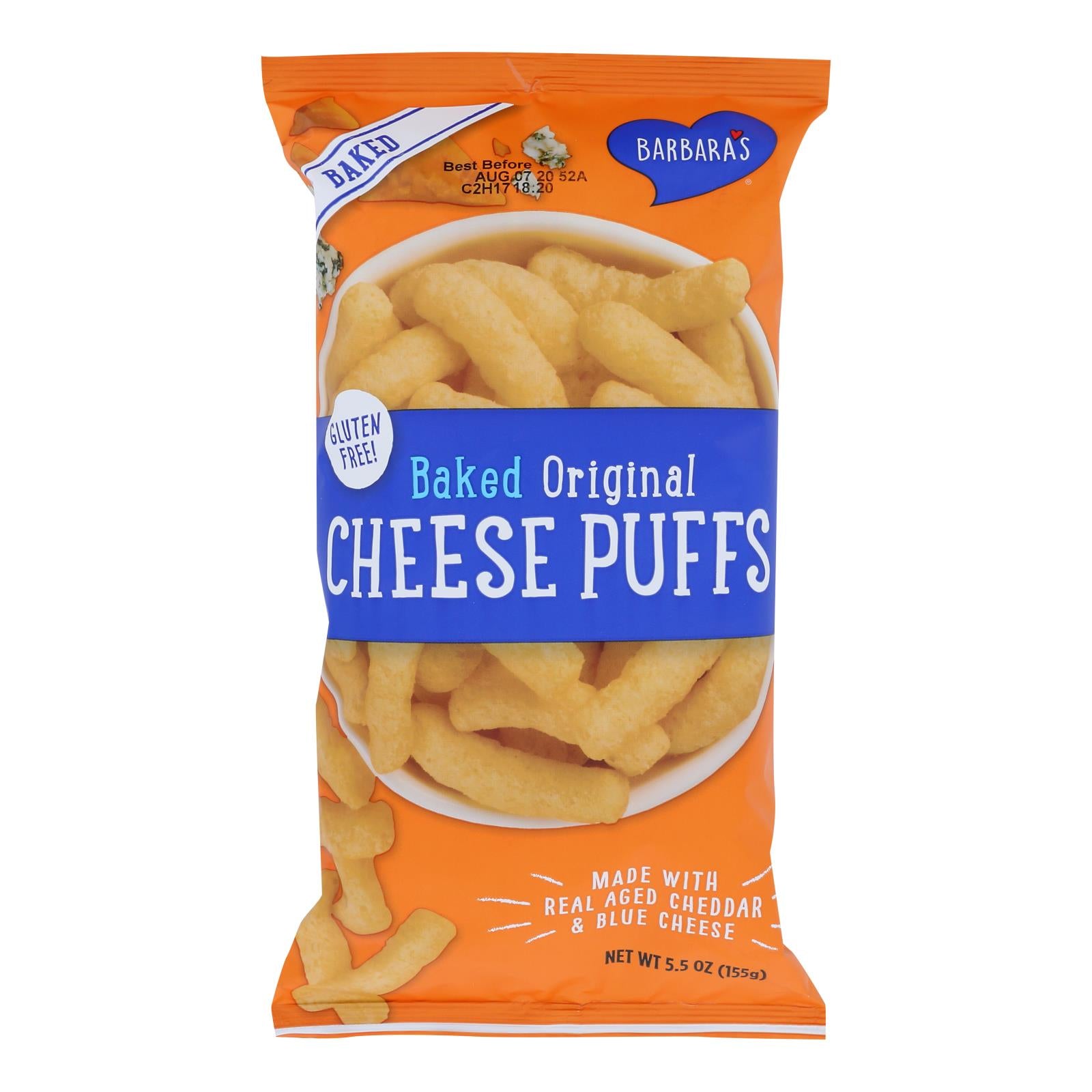 Barbara's Bakery - Baked Original Cheese Puffs - Case Of 12 - 5.5 Oz. - GreatEagleInc