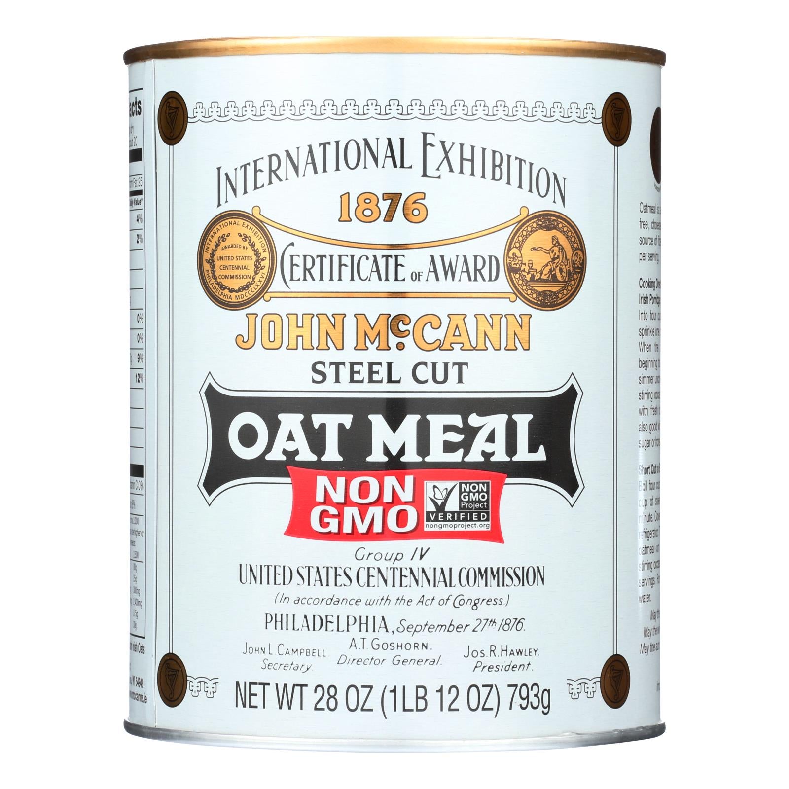 Mccann's Irish Oatmeal Irish Oatmeal Tin - Case Of 12 - 28 Oz. - GreatEagleInc