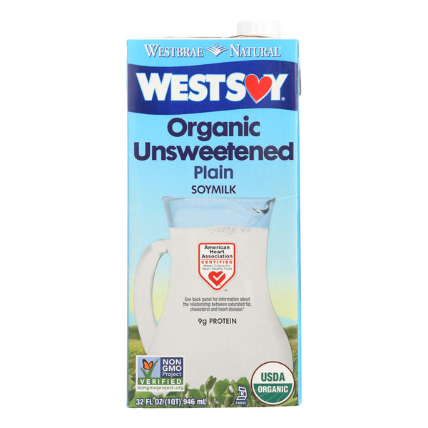 Westsoy Organic Plain - Unsweetened - Case Of 12 - 32 Fl Oz. - GreatEagleInc