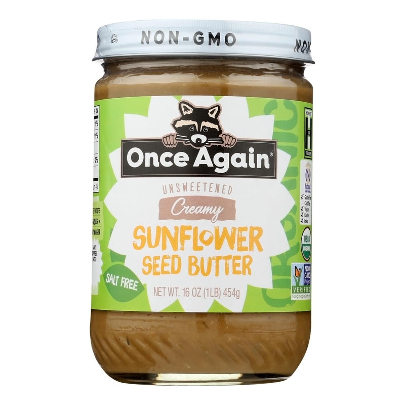 Once Again - Sunflower Butter Ns Sugar Free - Case Of 6-16 Oz - GreatEagleInc