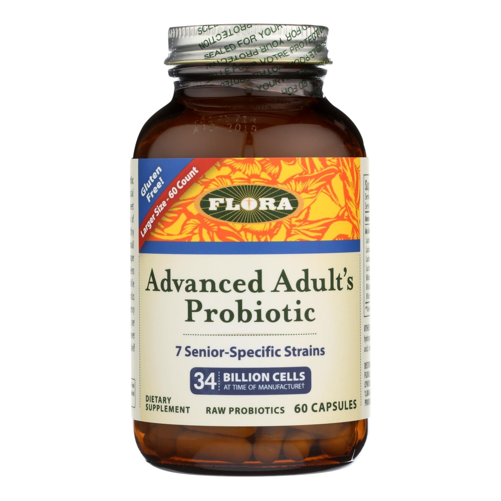 Flora Advanced Adult's Probiotic Dietary Supplement  - 1 Each - 60 Cap - GreatEagleInc