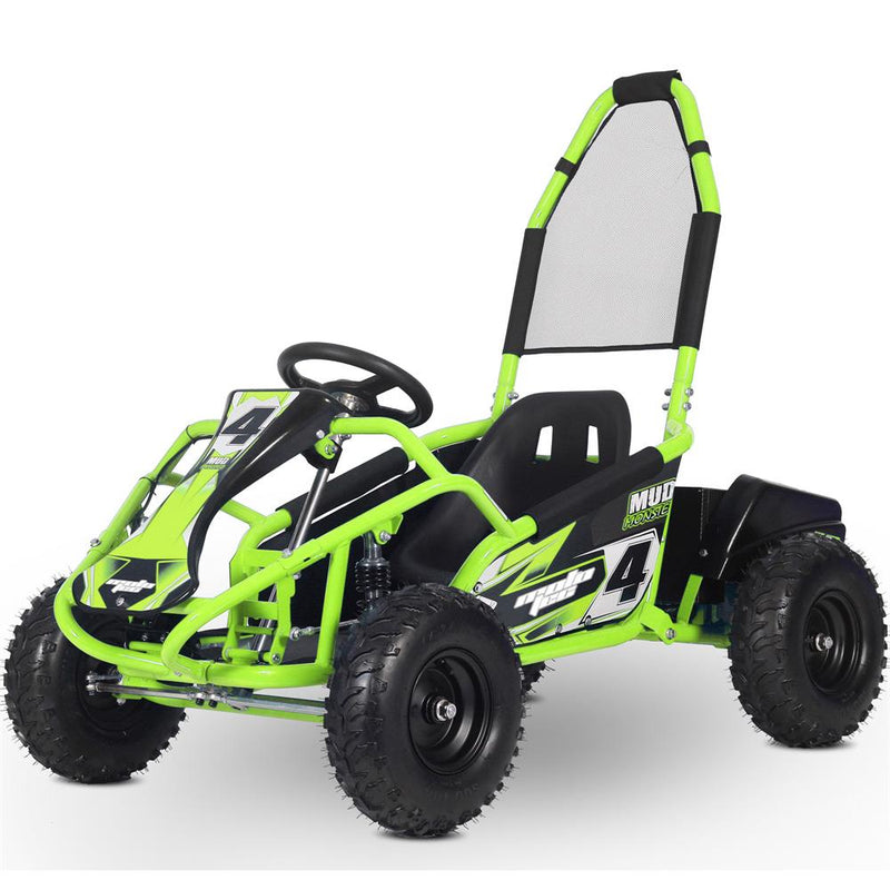 Mototec Mud Monster Kids Electric 48v 1000w Go Kart Full Suspension Green