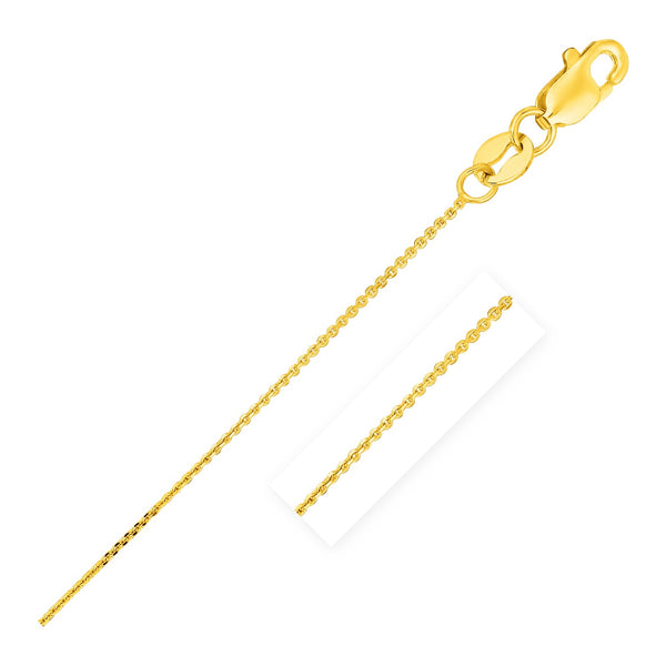 14k Yellow Gold Cable Link Chain 0.5mm - 18" - Apparel & Accessories