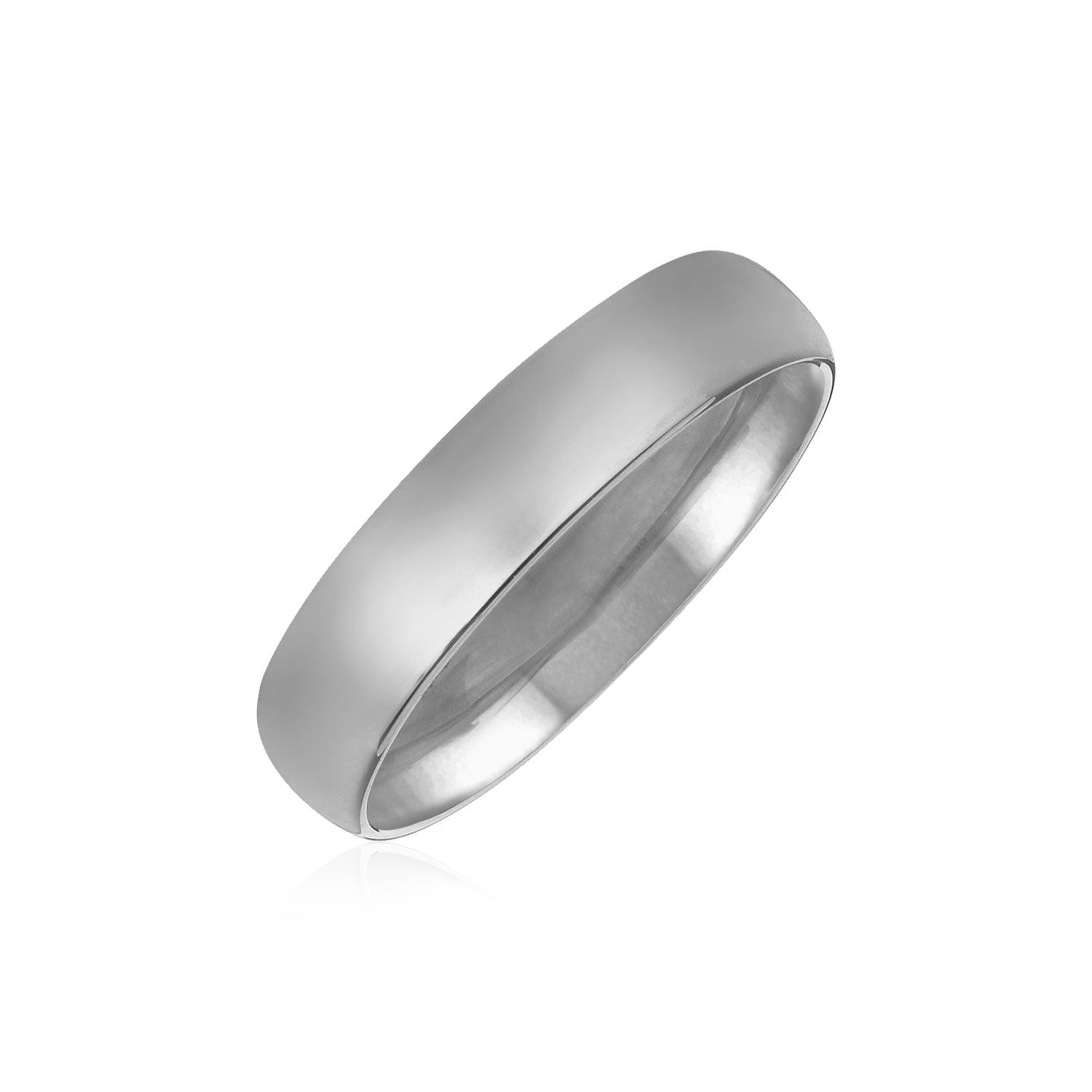 14k White Gold Comfort Fit Wedding Band - 10 - Apparel & Accessories