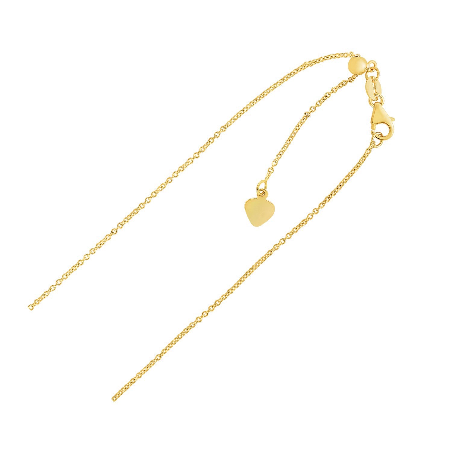 Adjustable Cable Chain in 14k Yellow Gold (1.0mm) 22"