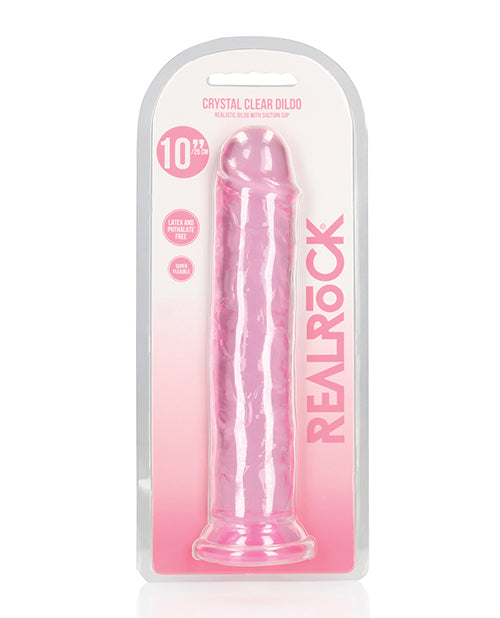 Shots Realrock Realistic Crystal Clear 11" Straight Dildo - GreatEagleInc