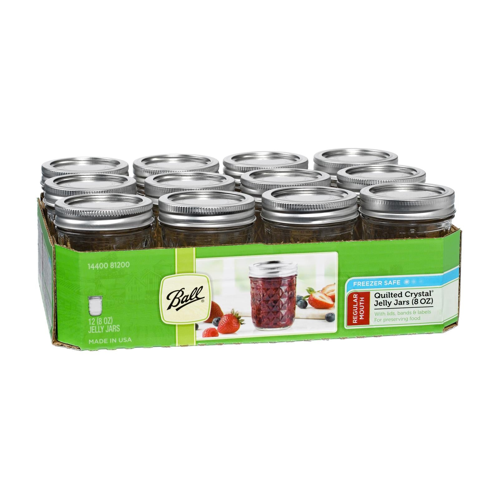 Ball Canning Jelly Jar 8oz - Case Of 1 - 12 Count - GreatEagleInc