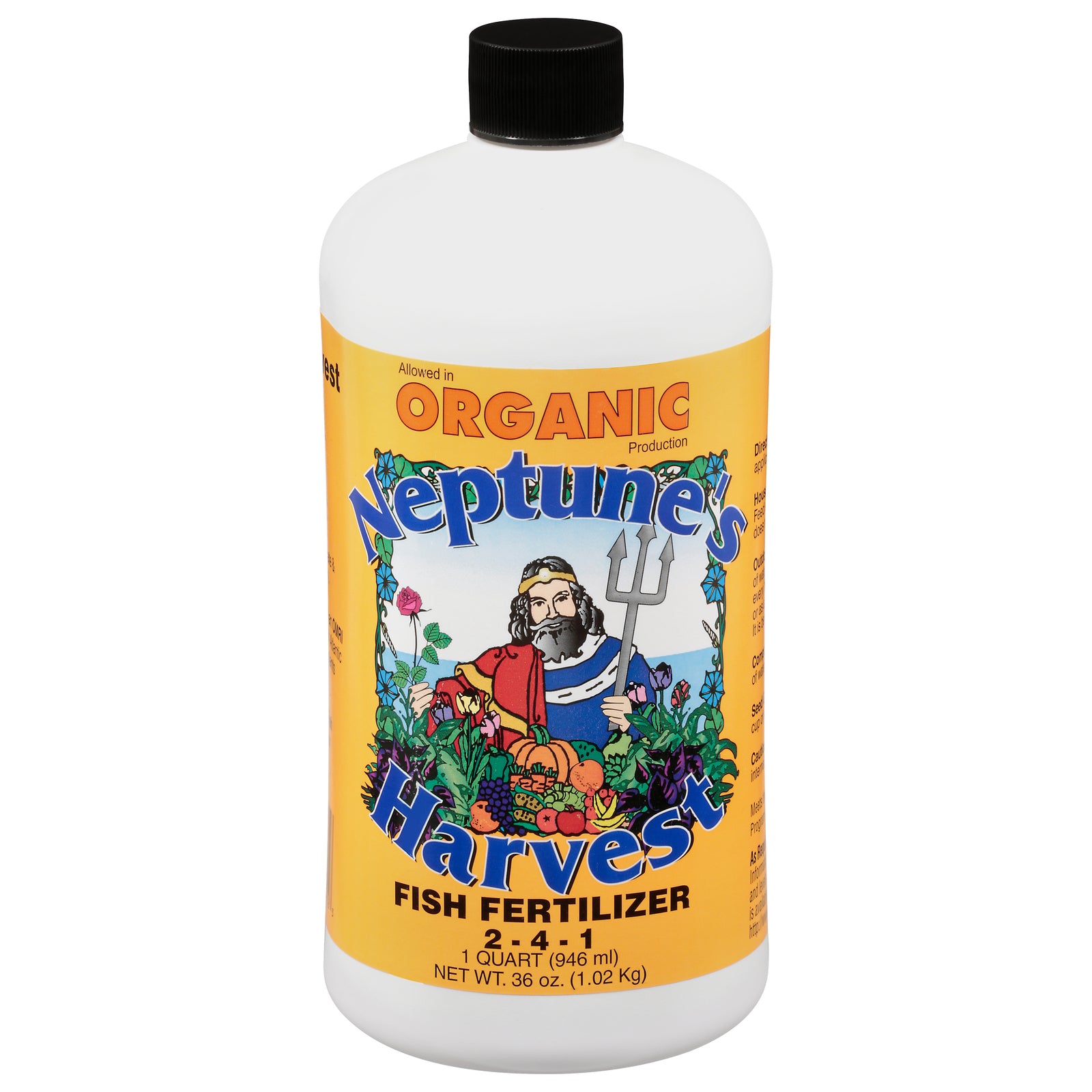 Neptune's Harvest Fish Fertilzer - Orange Label - 36 Oz - GreatEagleInc