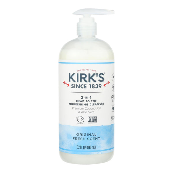 Kirk's Natural - 3-in-1 Cleanser Originl Frsh - 32 Fz - GreatEagleInc