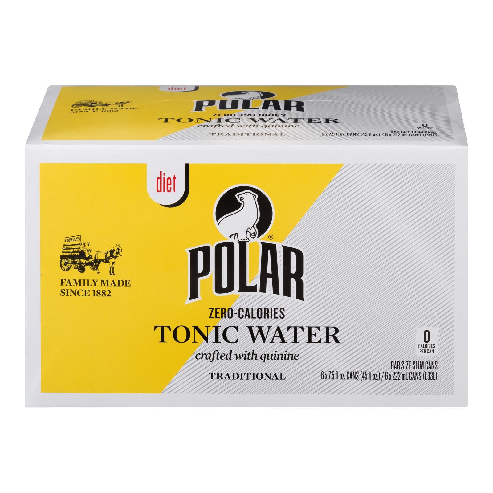 Polar Beverages - Tonic Water Diet 6pk - Case Of 4-6/7.5 Fz - Home & Garden