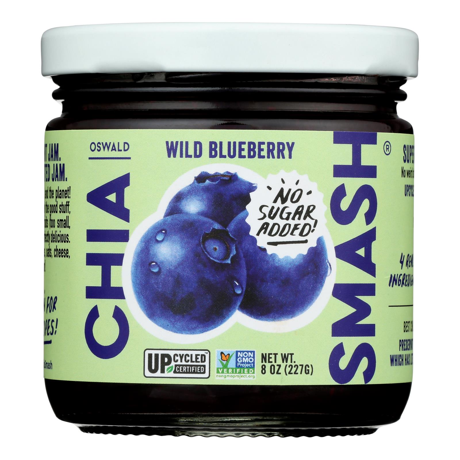 Oswald - Jam Chia Smash Wld Blueberry - Case Of 6-8 Oz - GreatEagleInc