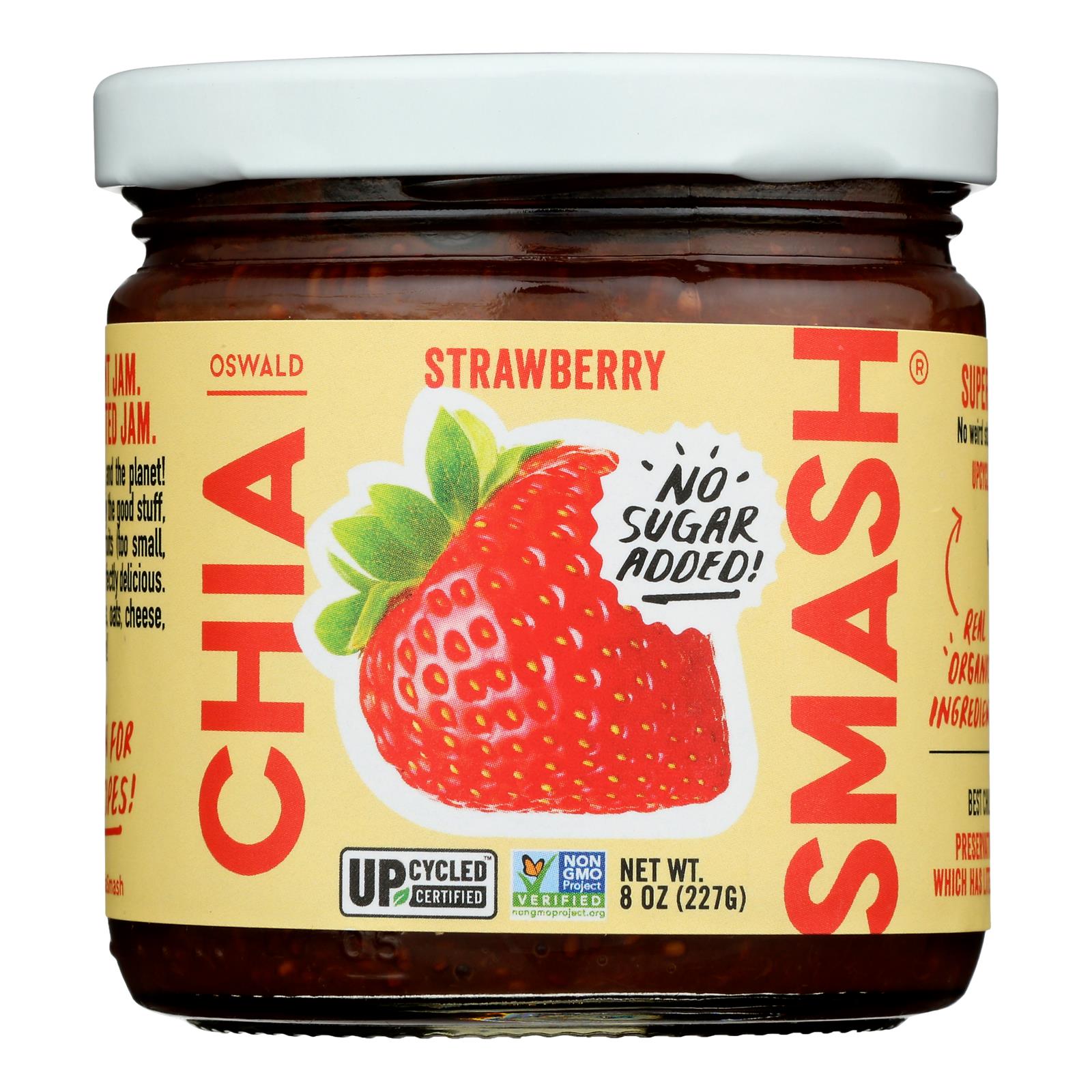 Oswald - Jam Chia Smash Strawberry - Case Of 6-8 Oz - GreatEagleInc