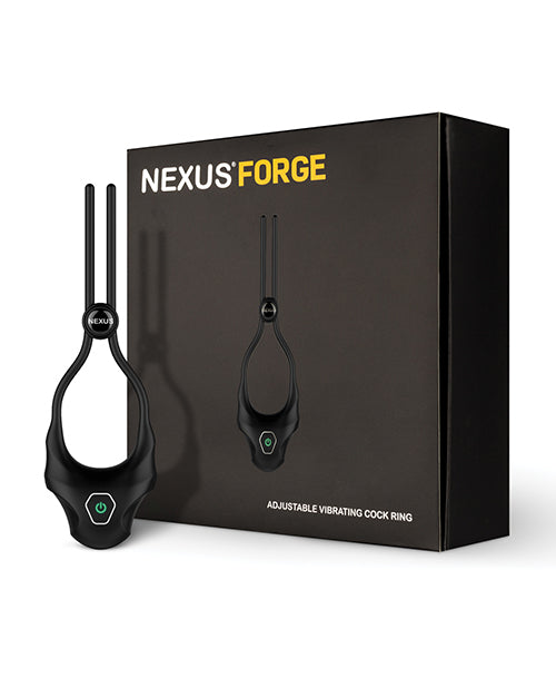 Nexus Forge Single Lasso Vibrating Cock Ring - Black - GreatEagleInc