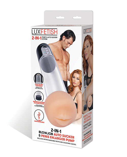 Lux Fetish 2-in-1 Blowjob Sucker & Penis Enlarger Pump - GreatEagleInc