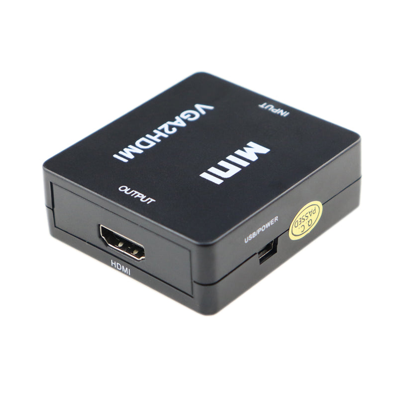 1080P Full HD Mini VGA to HDMI Audio Video Converter Adapter Box Support HDTV For PC Laptop Display Computer Mac Projector