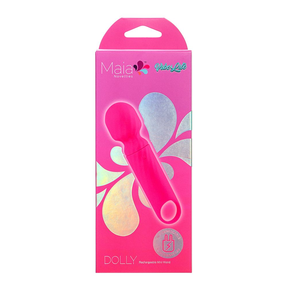 Dolly Pink Silicone Mini Wand Rechargeable - GreatEagleInc