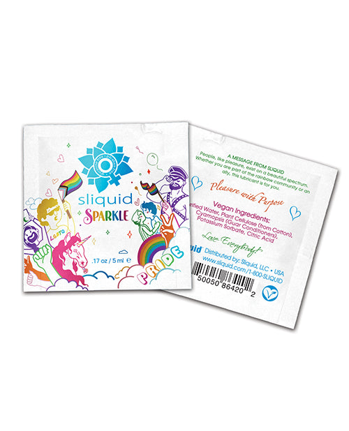 Sliquid Naturals Sparkle Pride Water Based Lube - .17 Oz - GreatEagleInc