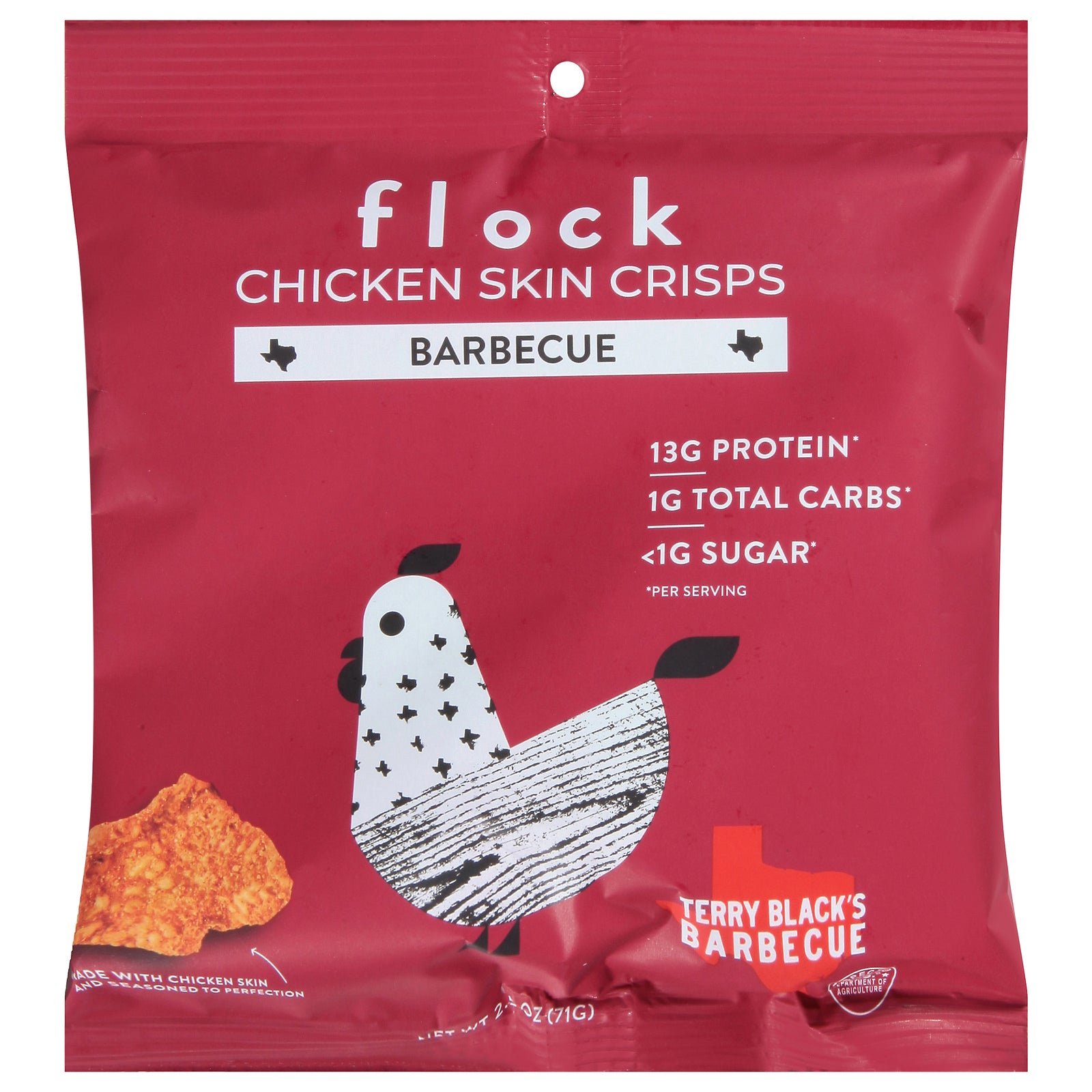 Flock - Chip Chicken Skin Bbq - Case Of 8-2.5 Oz - GreatEagleInc