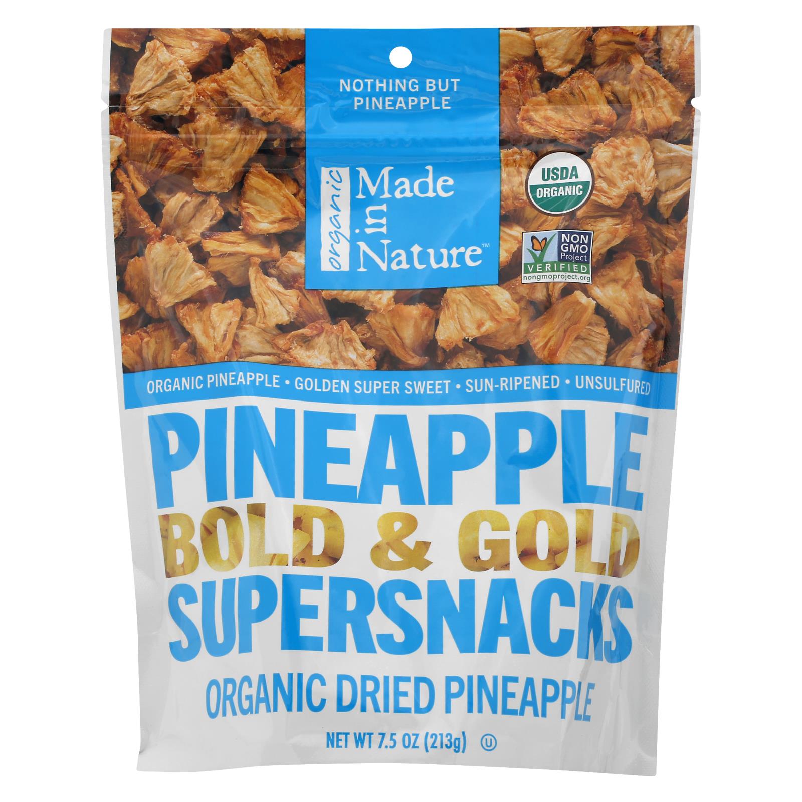 Made In Nature - Pineapple Dried - Case Of 6-7.5 Oz - GreatEagleInc