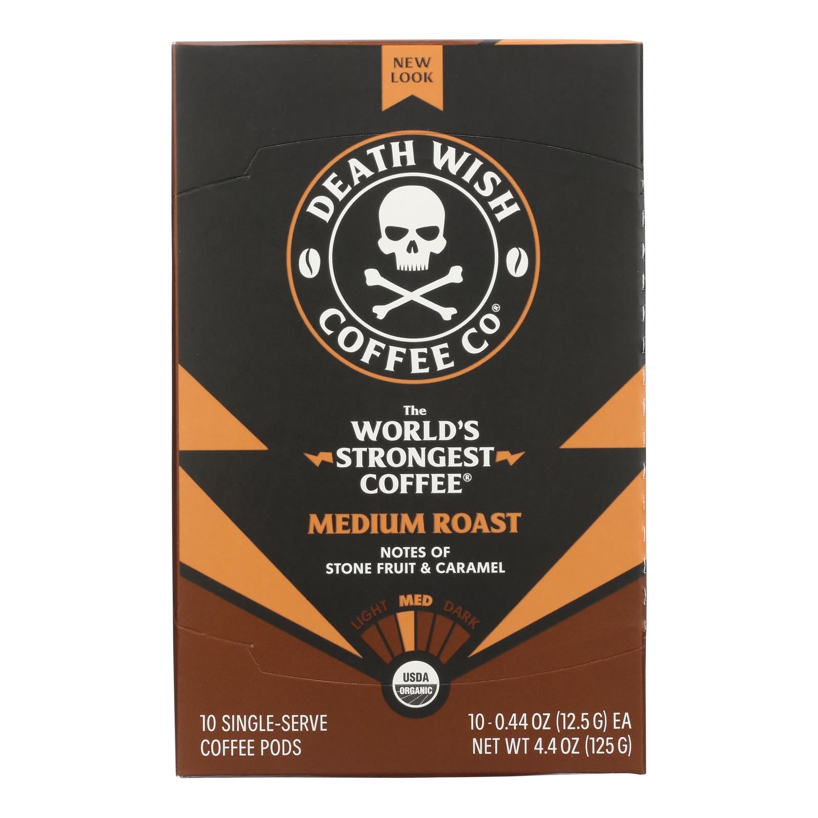 Death Wish Coffee - Coffee Medium Rst Single Srv - Case Of 6-10 Ct - GreatEagleInc