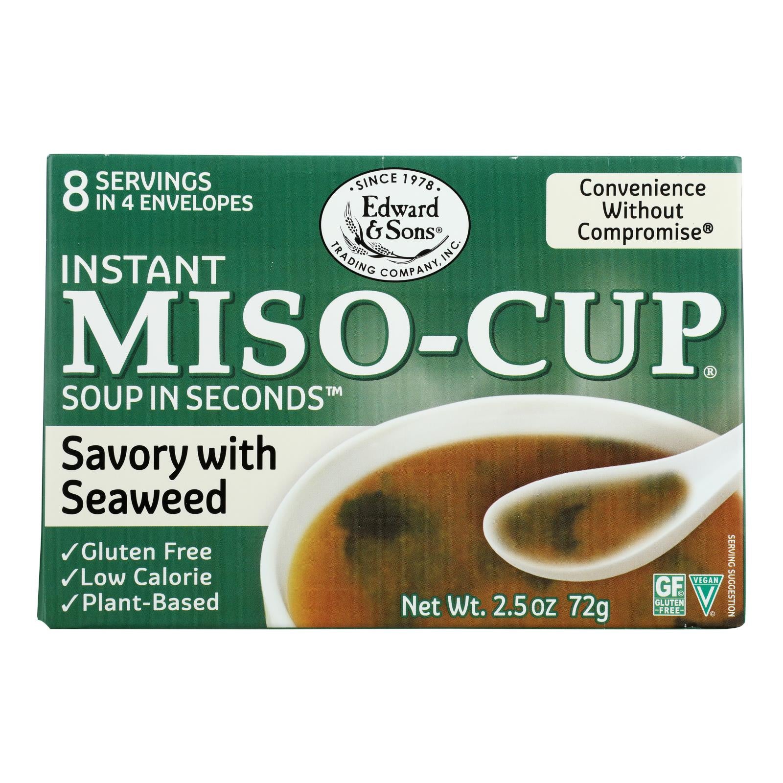 Edward And Sons Seaweed Miso - Cup - Case Of 12 - 2.5 Oz. - GreatEagleInc