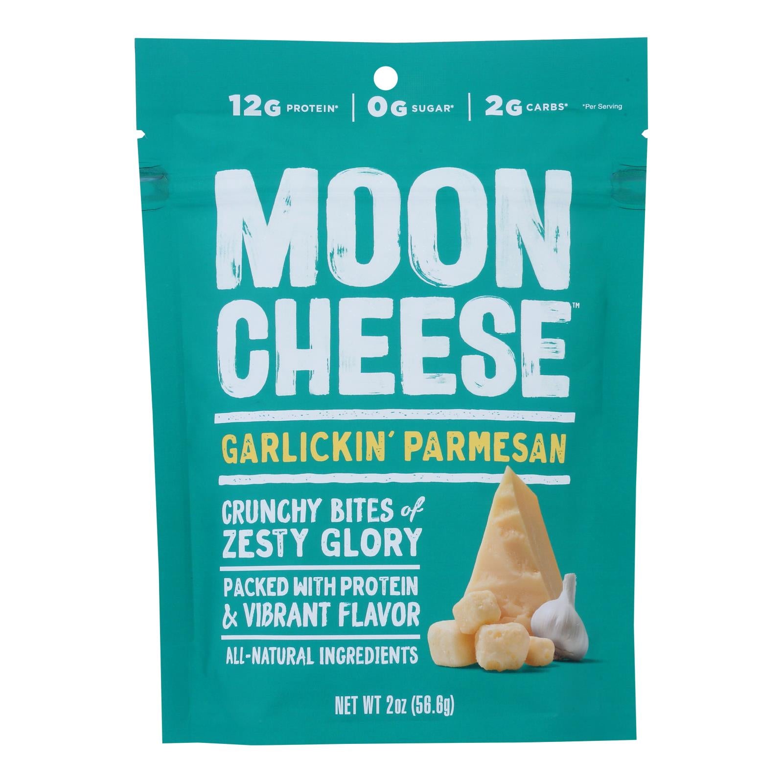 Moon Cheese - Snack Garlickin Parmesan - Case Of 12-2 Oz - GreatEagleInc