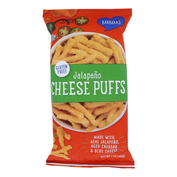 Barbara's Bakery - Cheese Puffs - Jalapeno - Case Of 12 - 7 Oz. - Eco-Friendly Home & Grocery