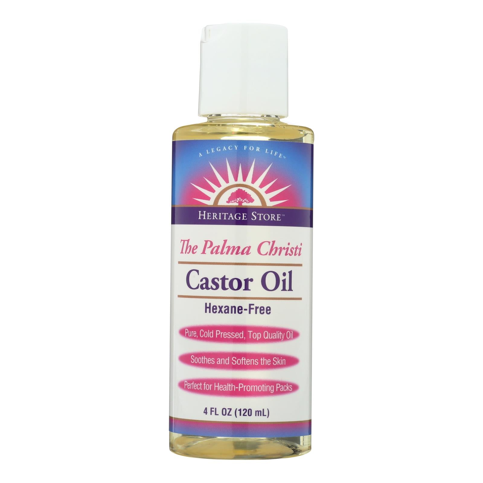 Heritage Products Castor Oil Hexane Free - 4 Fl Oz - GreatEagleInc