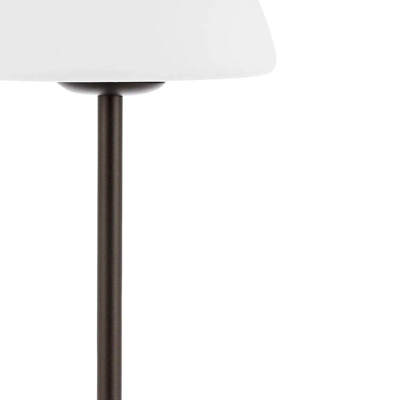 13" Antiqued Bronze USB Table Lamp With Dome Shade Homeroots Lighting
