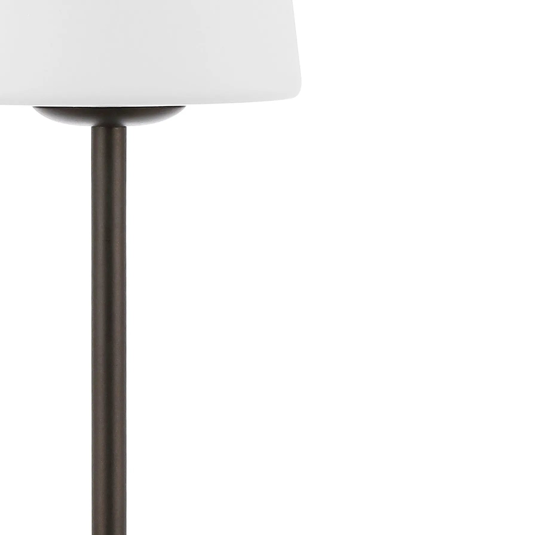 13" Antiqued Bronze USB Table Lamp With Empire Shade Homeroots Lighting