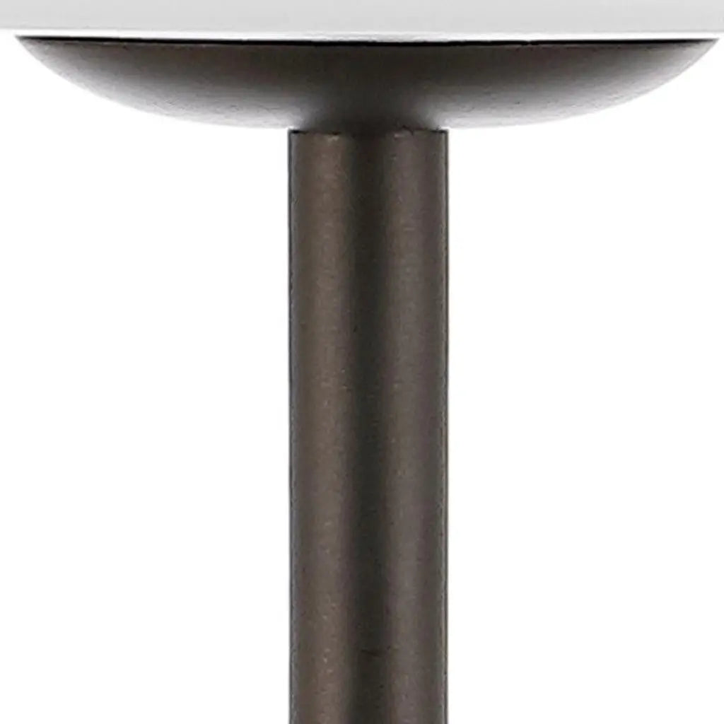 13" Antiqued Bronze USB Table Lamp With Empire Shade Homeroots Lighting