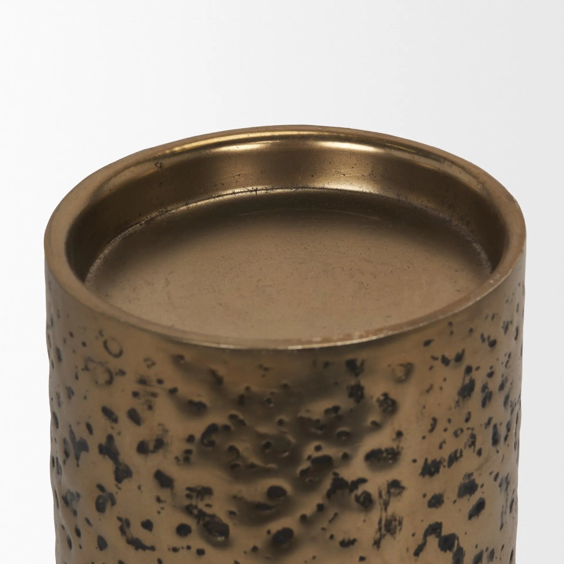 13" Antiqued Gold Metal Tabletop Votive Candle Holder Homeroots Home Decor