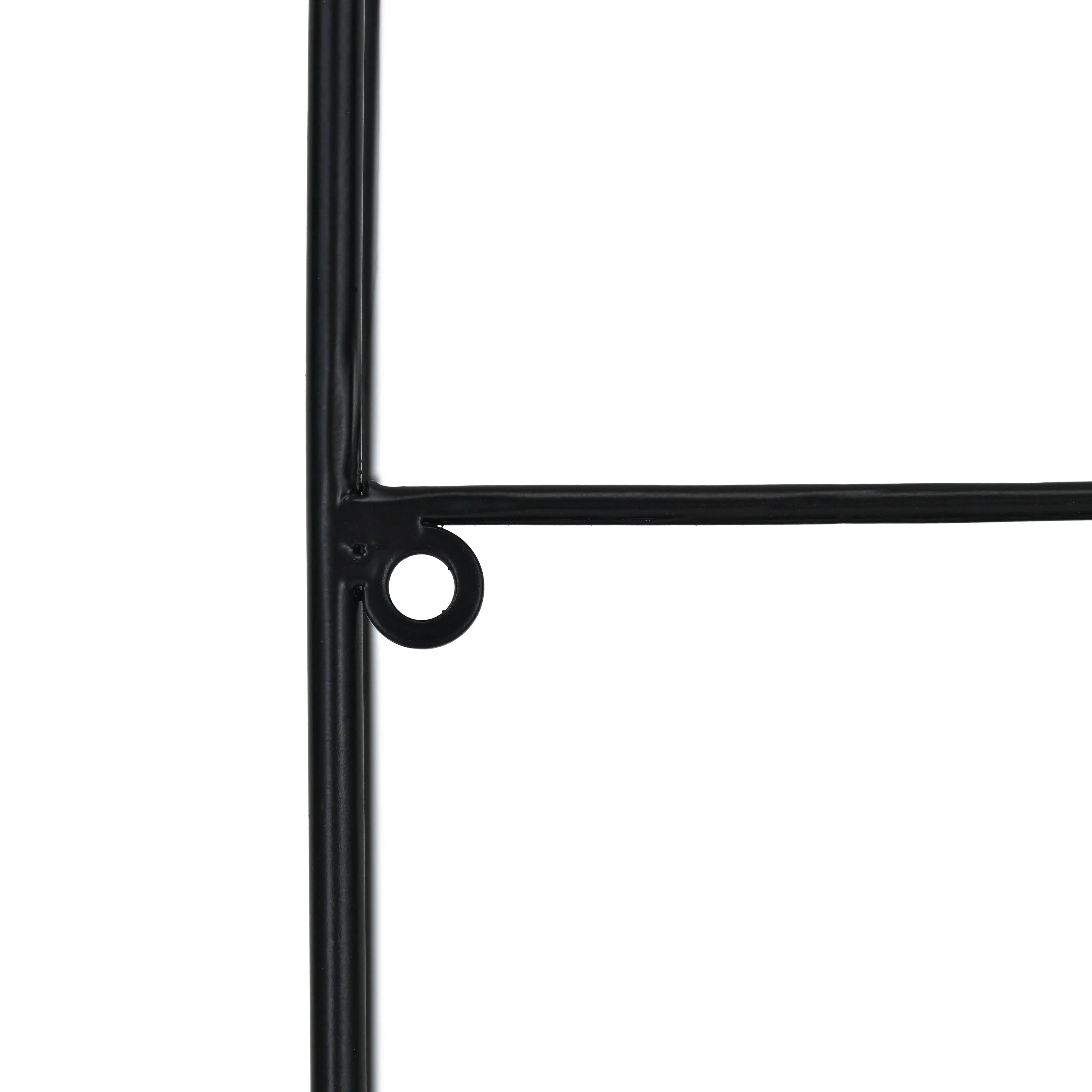 13" Black Metal Wall Mounted Accent Shelf Homeroots Organization