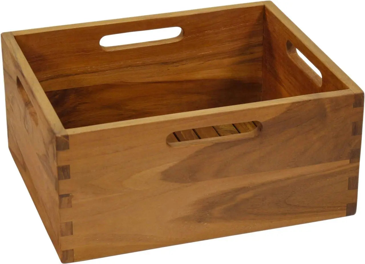 13" Brown Solid Wood Bathroom Storage Furniture Set Homeroots Organization