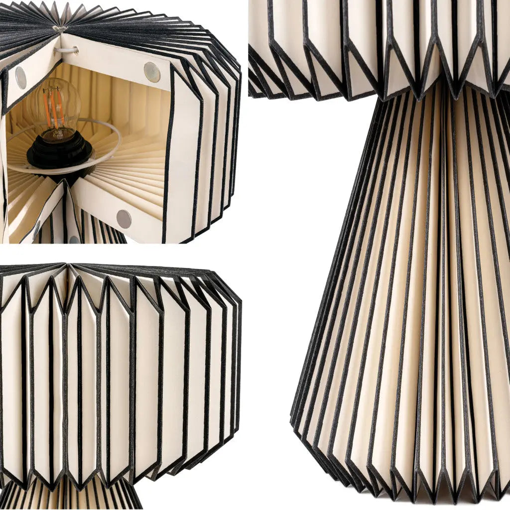 13" Clear Geometric Table Lamp With Cylinder Shade Homeroots Lighting