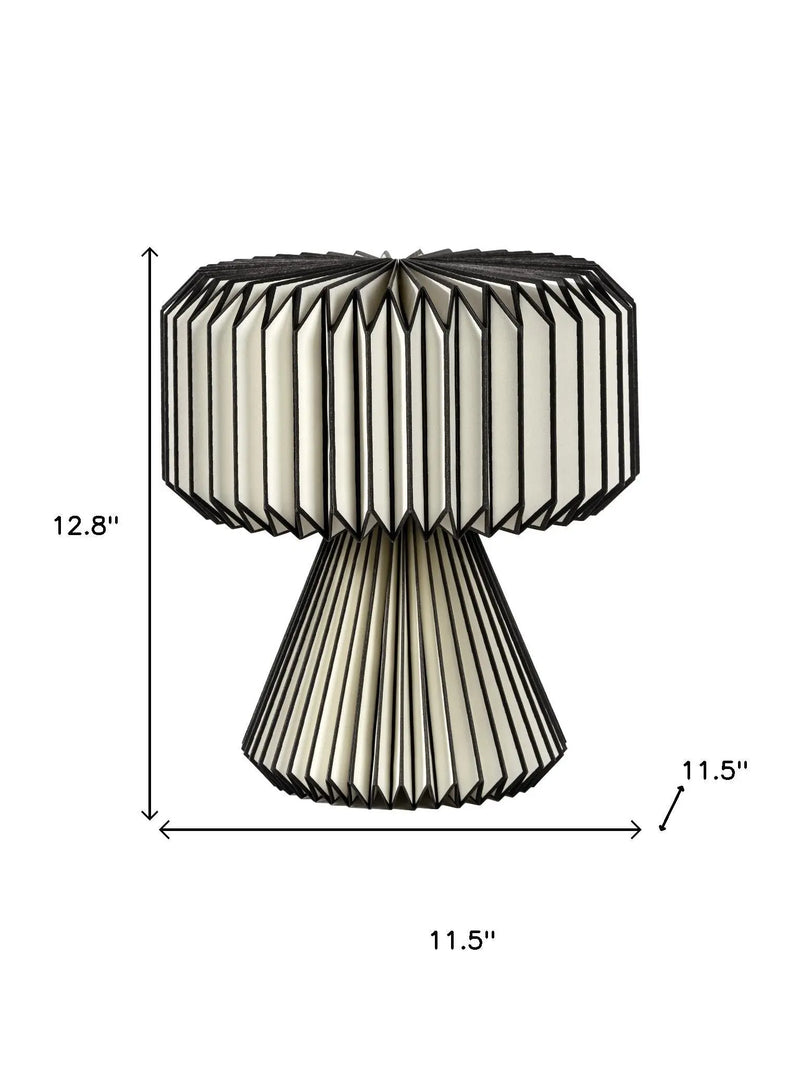 13" Clear Geometric Table Lamp With Cylinder Shade Homeroots Lighting