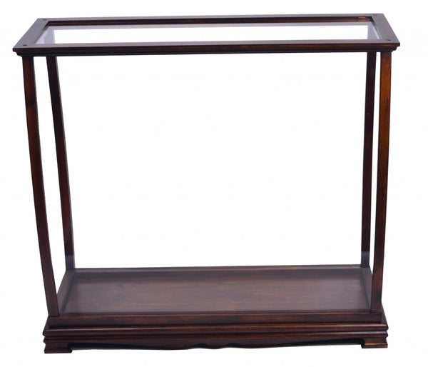 13" Dark Brown And Clear Glass Standard Display Stand Homeroots Kitchen & Dining
