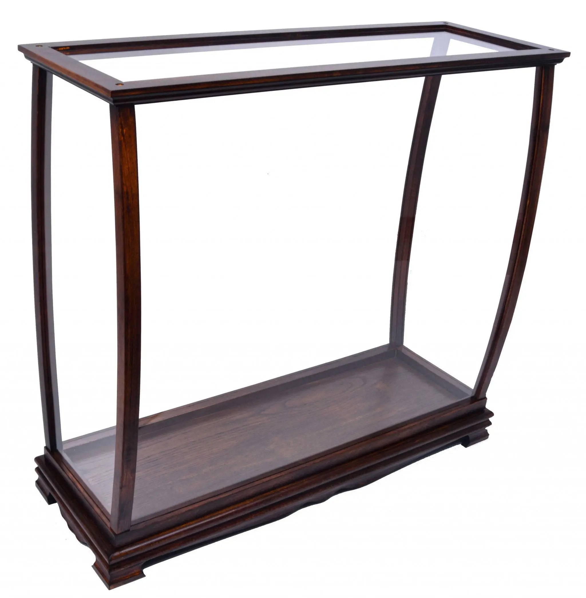 13" Dark Brown And Clear Glass Standard Display Stand Homeroots Kitchen & Dining