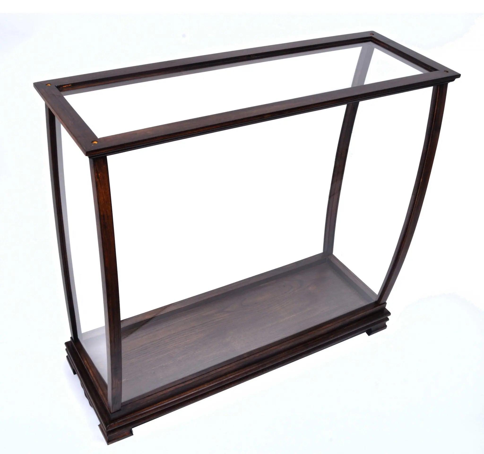 13" Dark Brown And Clear Glass Standard Display Stand Homeroots Kitchen & Dining