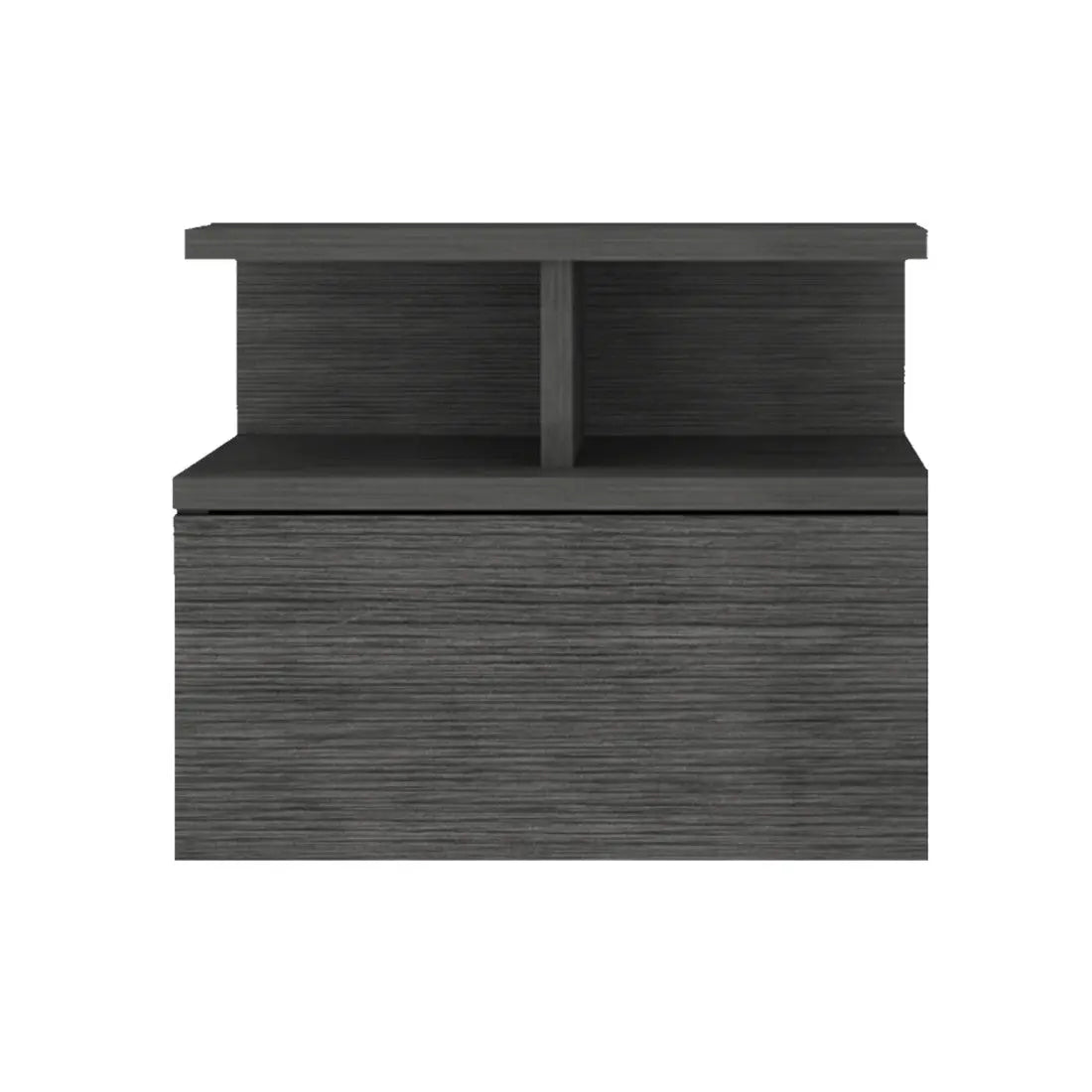 13" Dark Gray Wood One Drawer Floating Nightstand Homeroots Bed & Bath