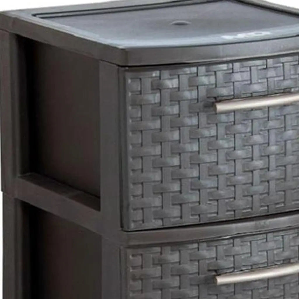 13" Espresso Plastic Square Accent Cabinet With Four Drawers Homeroots Kitchen & Dining