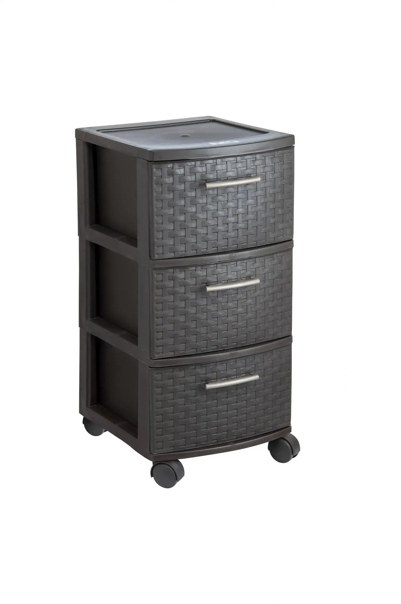13" Espresso Plastic Square Accent Cabinet With Three Drawers Homeroots Kitchen & Dining