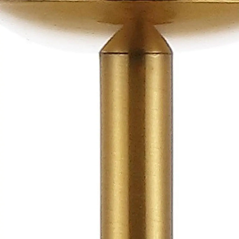 13" Gold USB Table Lamp With Dome Shade Homeroots Lighting