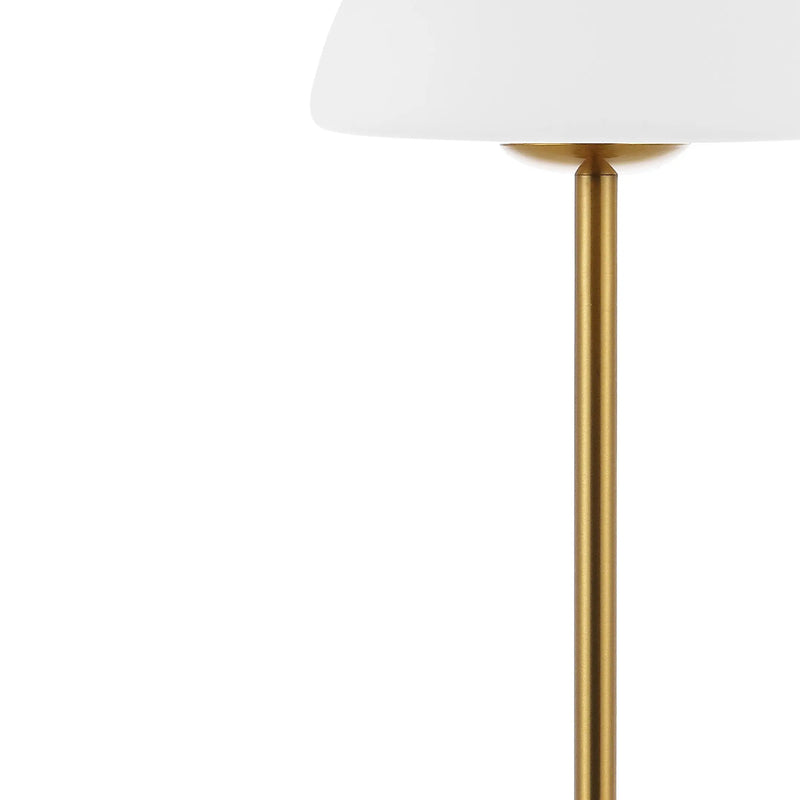 13" Gold USB Table Lamp With Dome Shade Homeroots Lighting