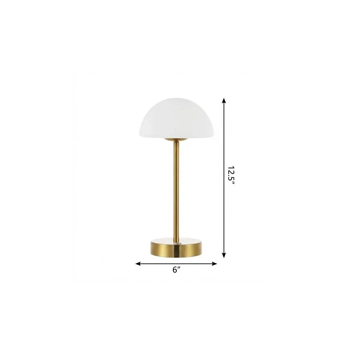 13" Gold USB Table Lamp With Dome Shade Homeroots Lighting