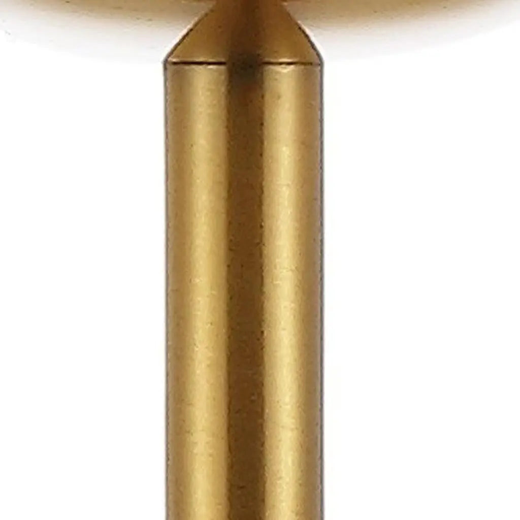 13" Gold USB Table Lamp With Dome Shade Homeroots Lighting