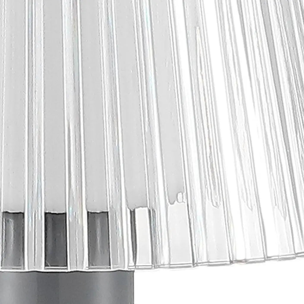 13" Gray USB Table Lamp With Empire Shade Homeroots Lighting